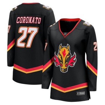 Premier Fanatics Branded Women's Matt Coronato Calgary Flames Breakaway 2022/23 Alternate Jersey - Black