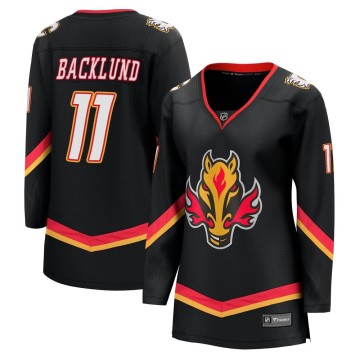 Premier Fanatics Branded Women's Mikael Backlund Calgary Flames Breakaway 2022/23 Alternate Jersey - Black