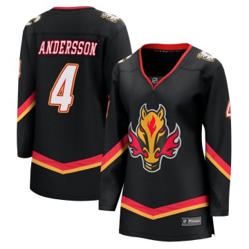 Premier Fanatics Branded Women's Rasmus Andersson Calgary Flames Breakaway 2022/23 Alternate Jersey - Black