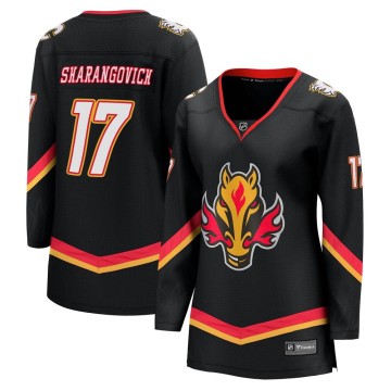 Premier Fanatics Branded Women's Yegor Sharangovich Calgary Flames Breakaway 2022/23 Alternate Jersey - Black