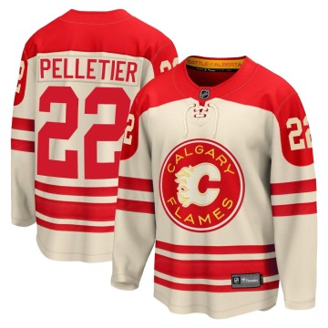 Premier Fanatics Branded Youth Jakob Pelletier Calgary Flames Breakaway 2023 Heritage Classic Jersey - Cream