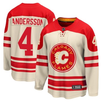 Premier Fanatics Branded Youth Rasmus Andersson Calgary Flames Breakaway 2023 Heritage Classic Jersey - Cream