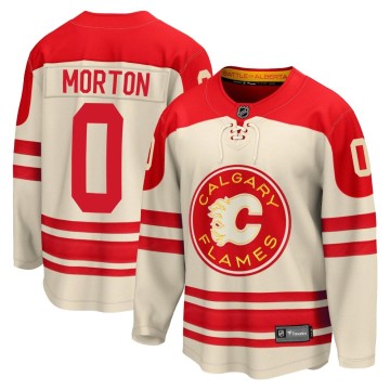 Premier Fanatics Branded Youth Sam Morton Calgary Flames Breakaway 2023 Heritage Classic Jersey - Cream