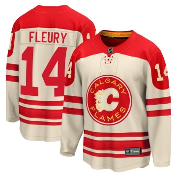 Premier Fanatics Branded Youth Theoren Fleury Calgary Flames Breakaway 2023 Heritage Classic Jersey - Cream