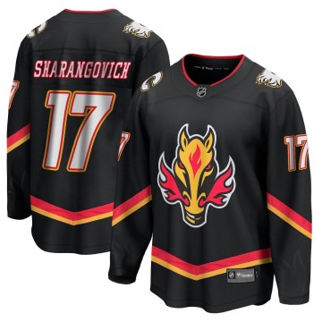 Premier Fanatics Branded Youth Yegor Sharangovich Calgary Flames Breakaway 2022/23 Alternate Jersey - Black